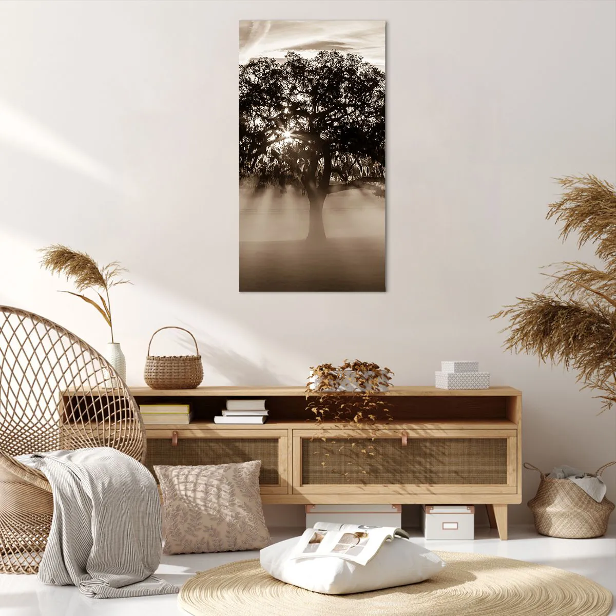 Obraz na płótnie - Drzewo wiadomości samego dobrego - 65x120 cm