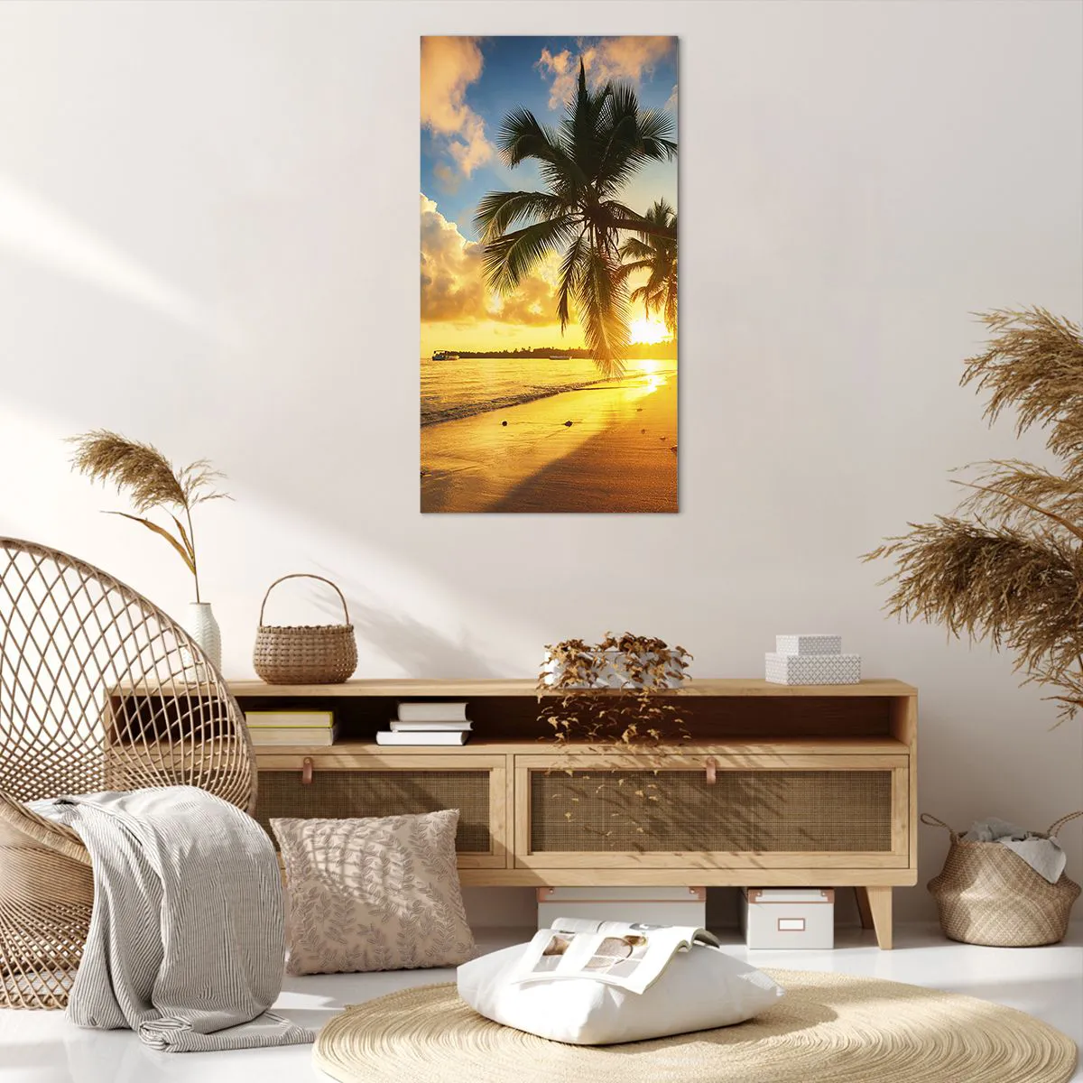 Lærredstryk - Billede på lærred - Caribisk drøm - 65x120 cm