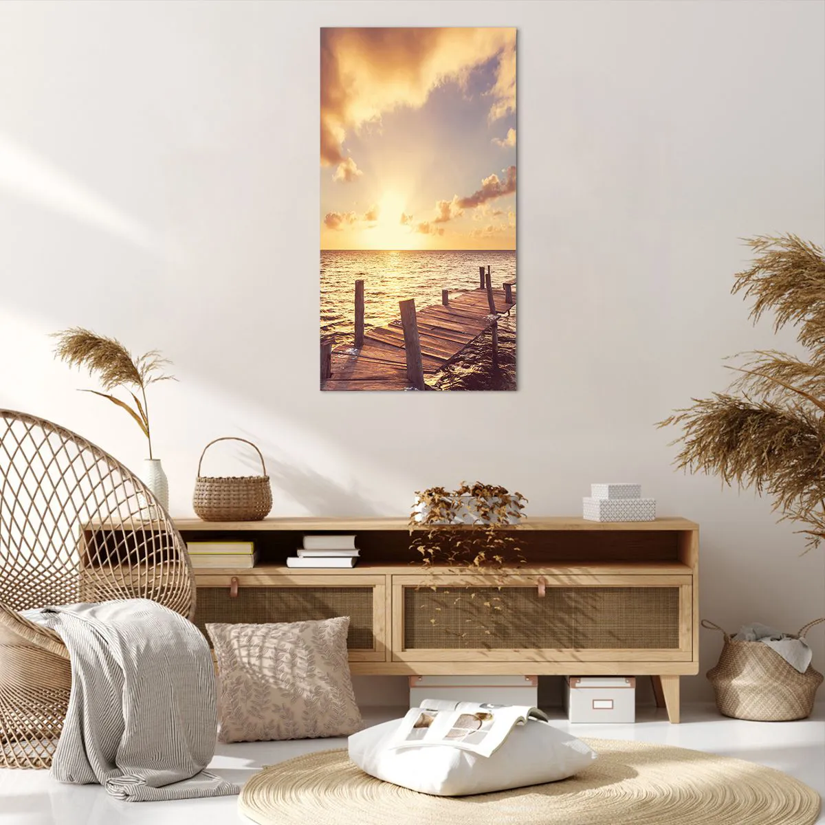 Cuadro sobre lienzo - Impresión de Imagen - Una tierra dorada de dulzura - 65x120 cm