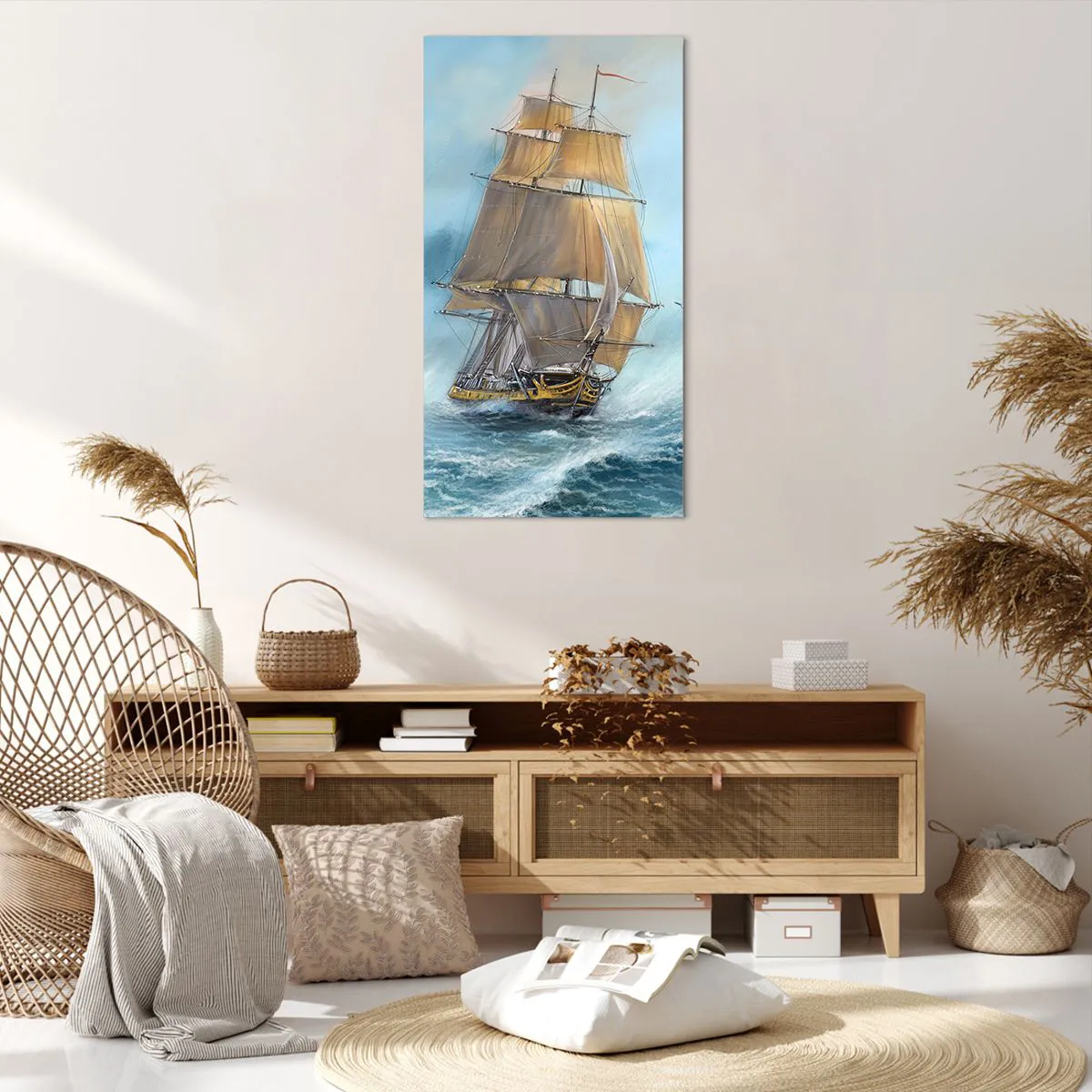 Quadro su tela - Stampe su Tela - Frangendo i flutti - 65x120 cm