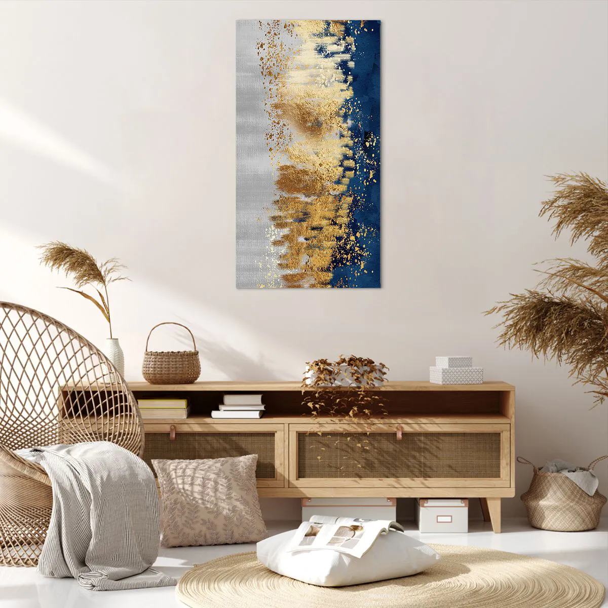 Canvas picture - Modern Composition and Twinkle - 65x120 cm