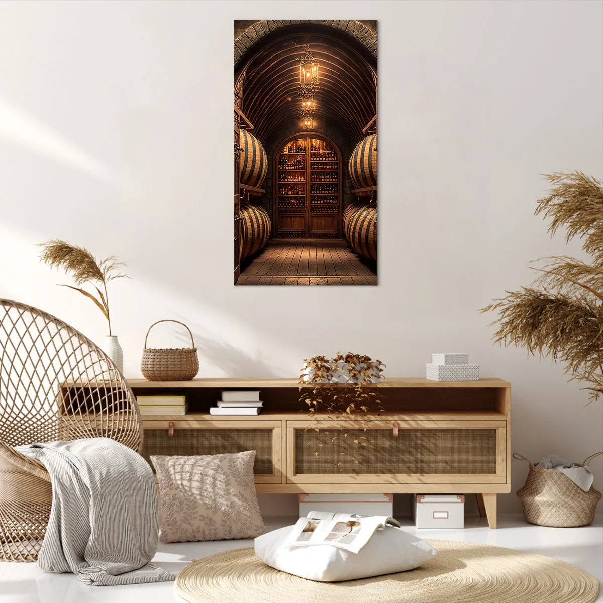 Obraz na płótnie - Klimatyczna piwnica - 65x120 cm