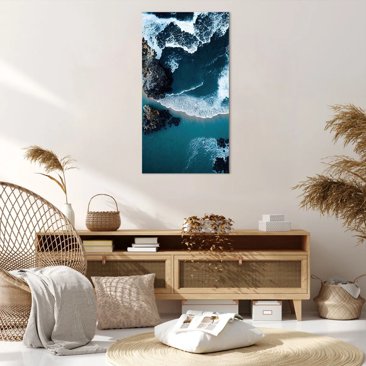 Impression sur toile - Image sur toile - Enveloppé par les vagues - 65x120 cm
