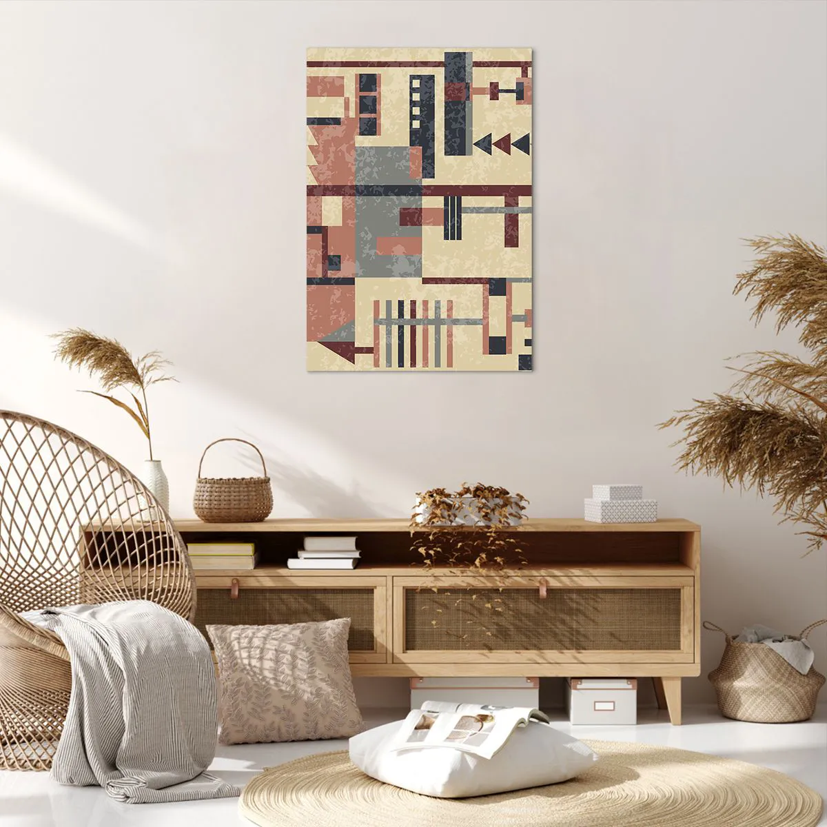 Vászonkép - A függőleges és vízszintes felületek kombinációja - 70x100 cm