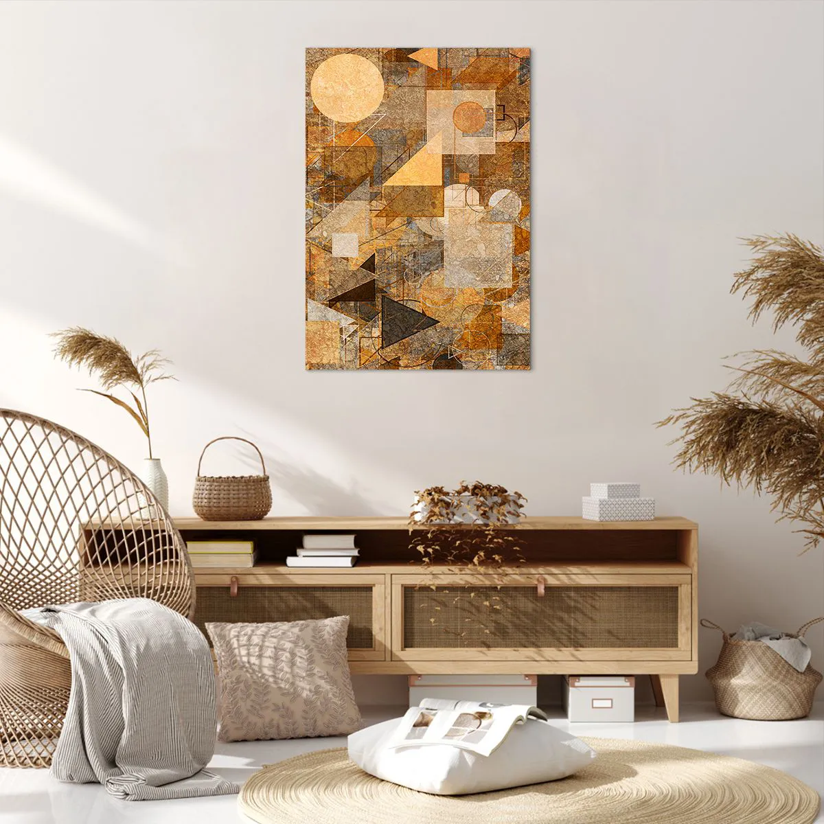 Canvas picture - Cubist Study in Brown - 70x100 cm