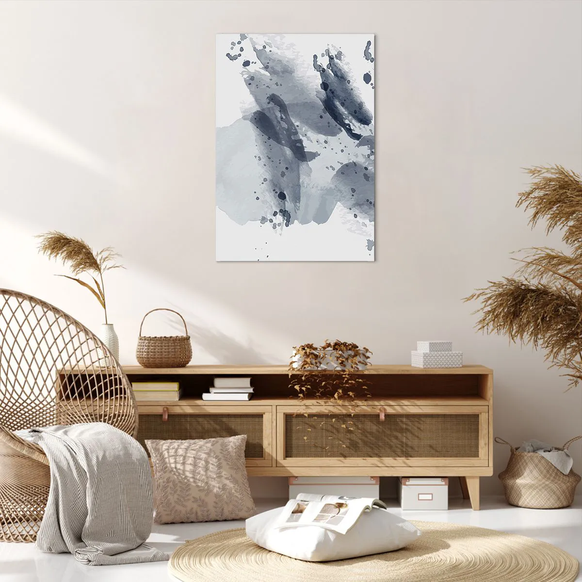 Lærredstryk - Billede på lærred - En undersøgelse af vandets natur - 70x100 cm