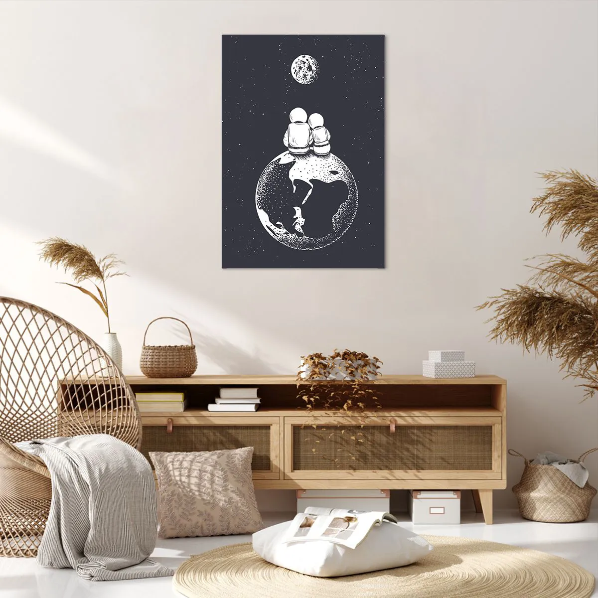 Canvas picture - Cosmic Love Story - 70x100 cm