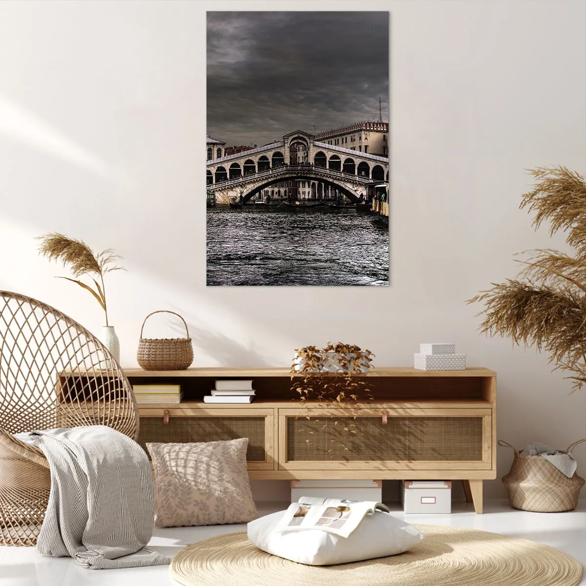 Lærredstryk - Billede på lærred - Løftet om en venetiansk aften - 80x120 cm