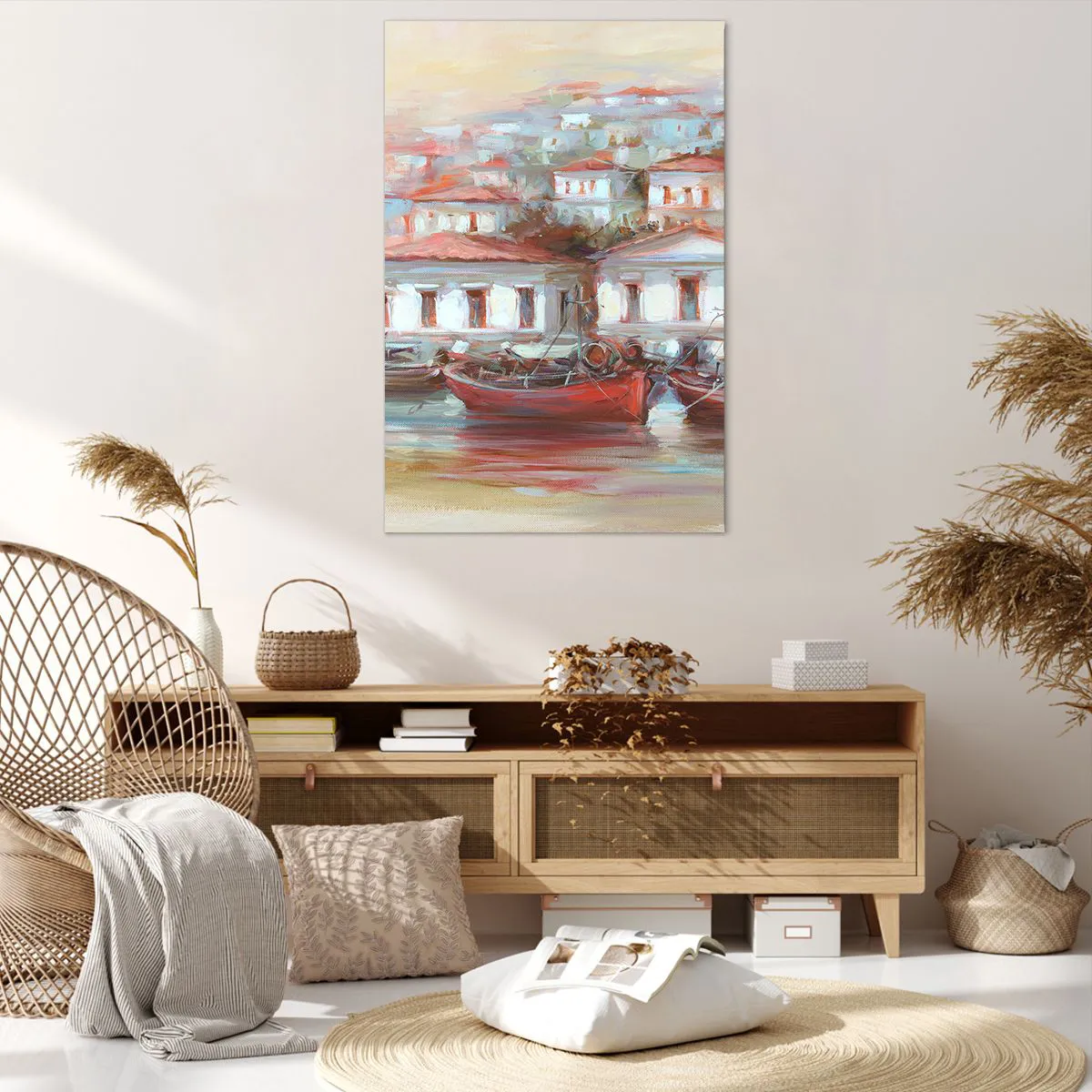 Obraz na plátně - Šťastné městečko - 80x120 cm