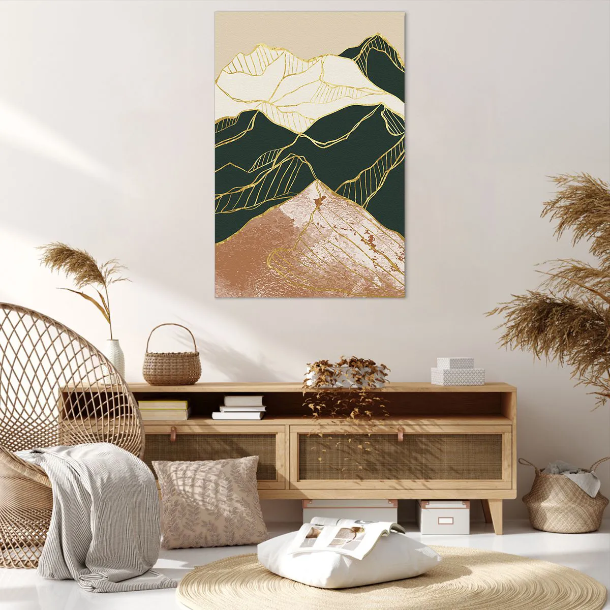 Impression sur toile - Image sur toile - Sommets dorés - 80x120 cm