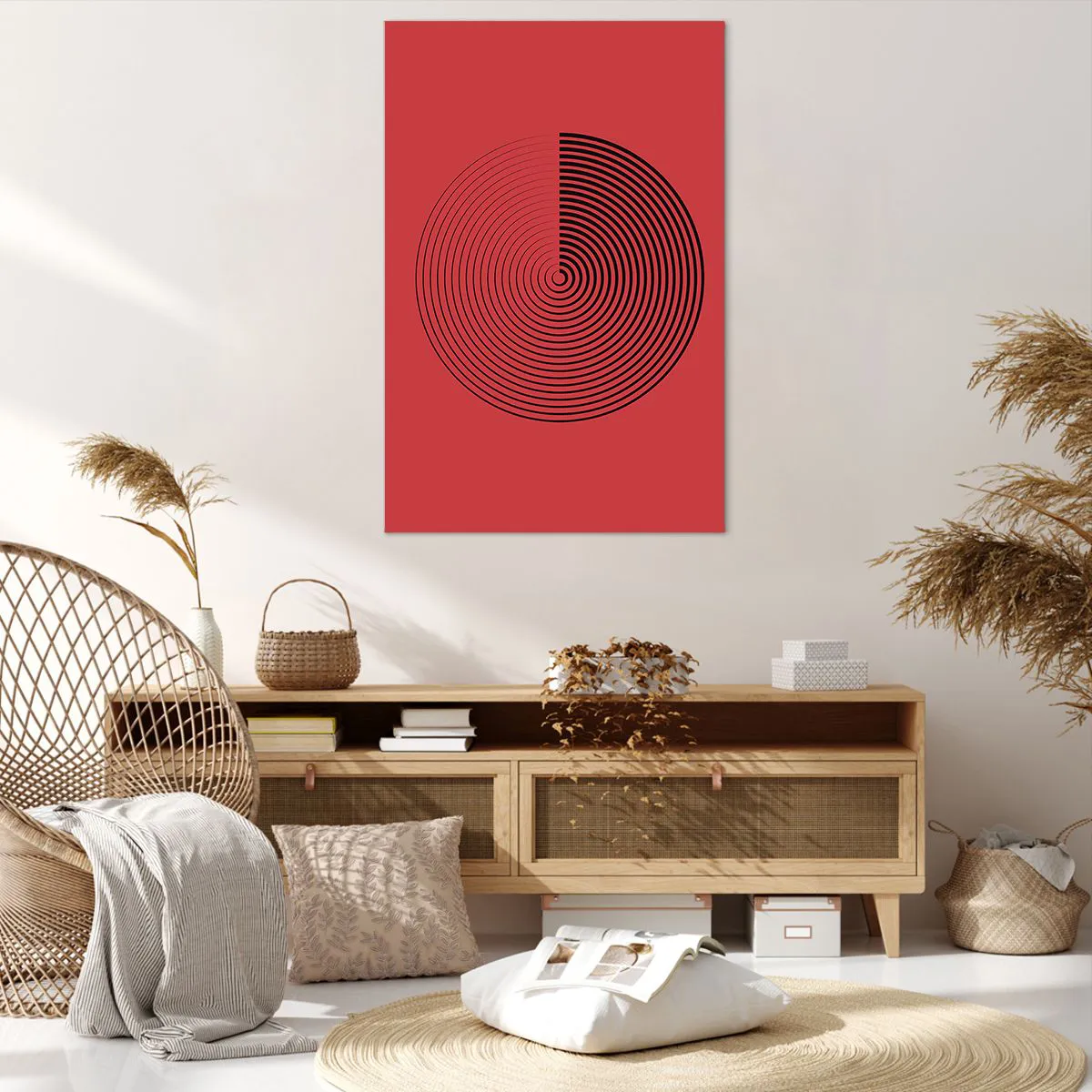 Lærredstryk - Billede på lærred - Cirkulær bevægelse - 80x120 cm