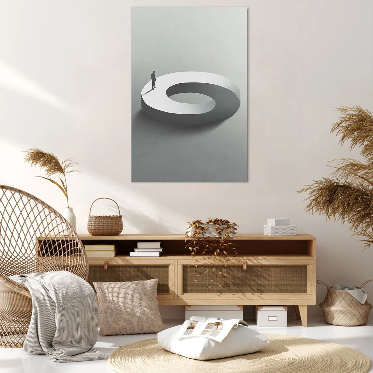 Lærredstryk - Billede på lærred - Og vær klog - 80x120 cm