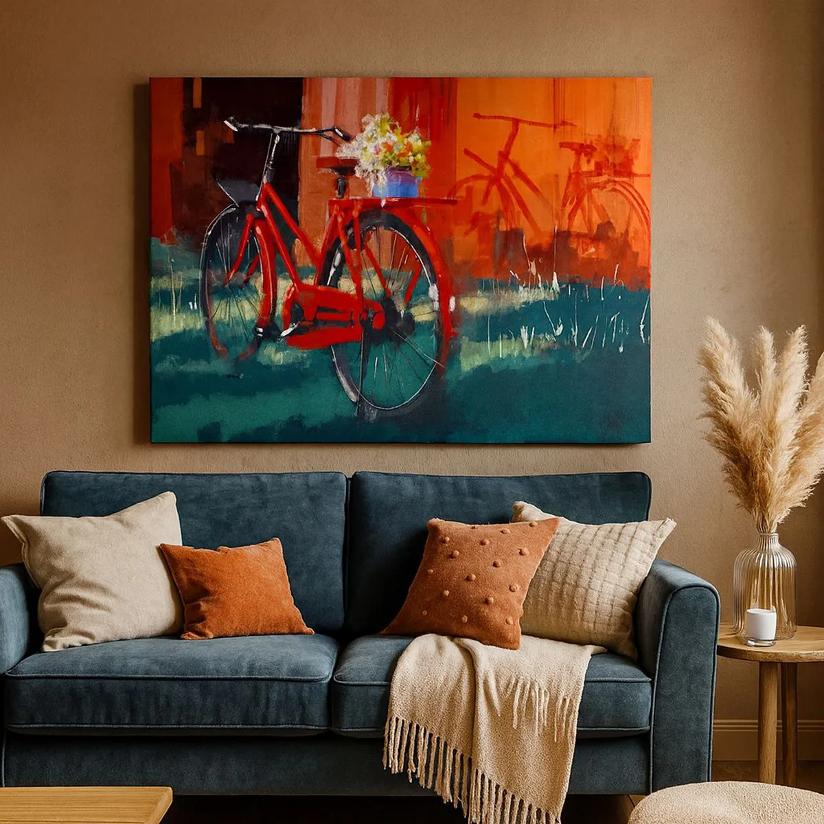 Canvastavla - Bild på duk - I want to ride my bicycle - 100x70 cm
