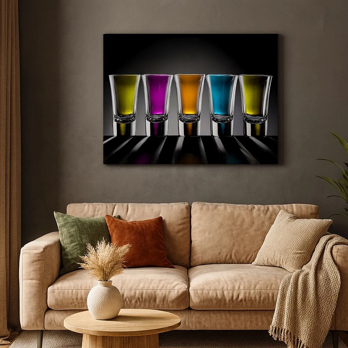 Lærredstryk - Billede på lærred - Glædens farver - 100x70 cm