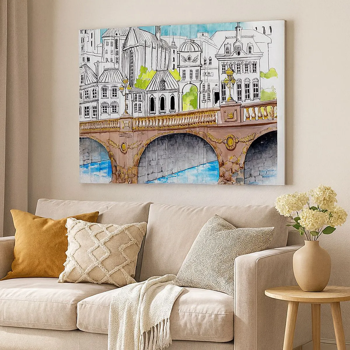 Obraz na plátně - Město jako malované - 120x80 cm