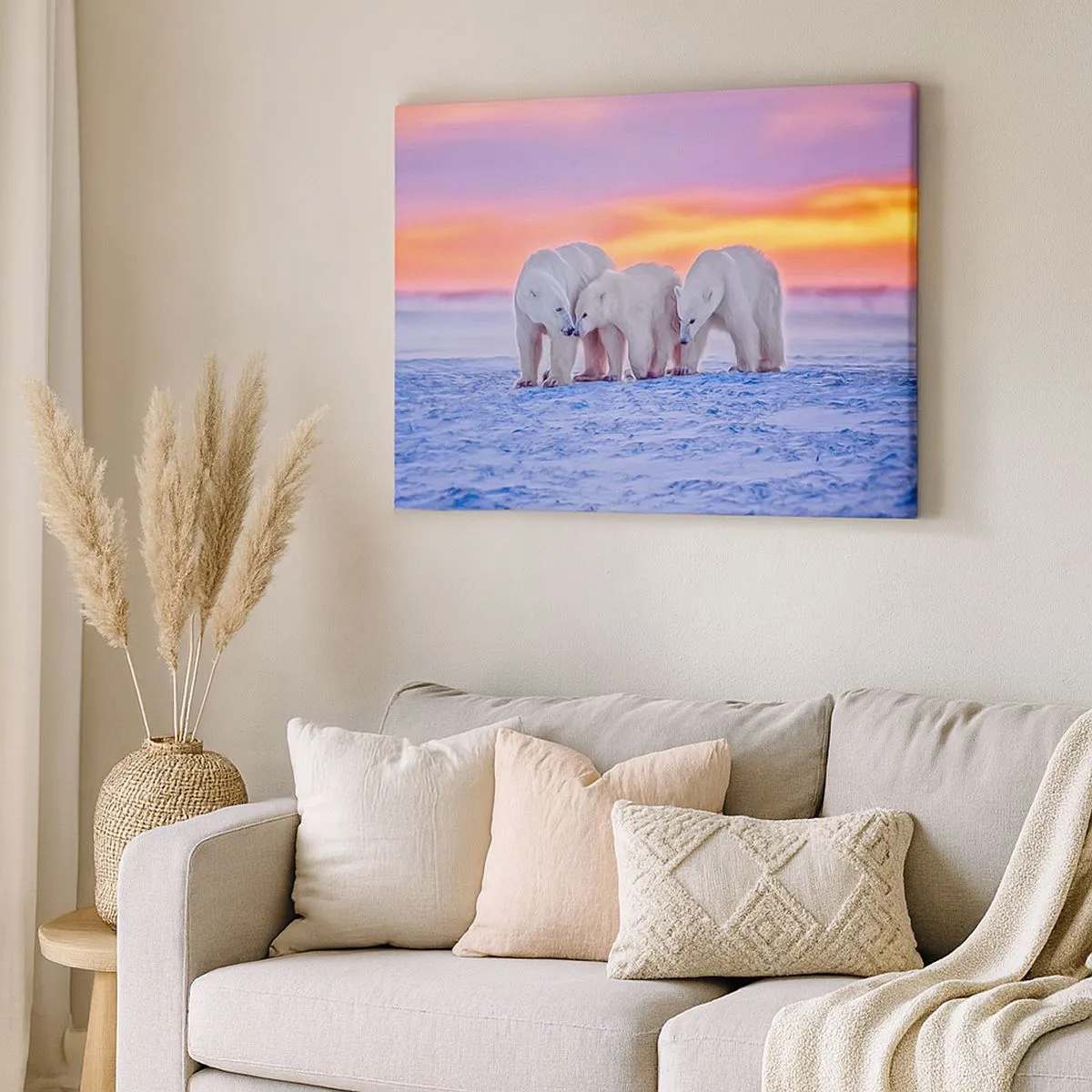 Quadro em tela - Tudo o que precisa é de aconchego familiar - 100x70 cm