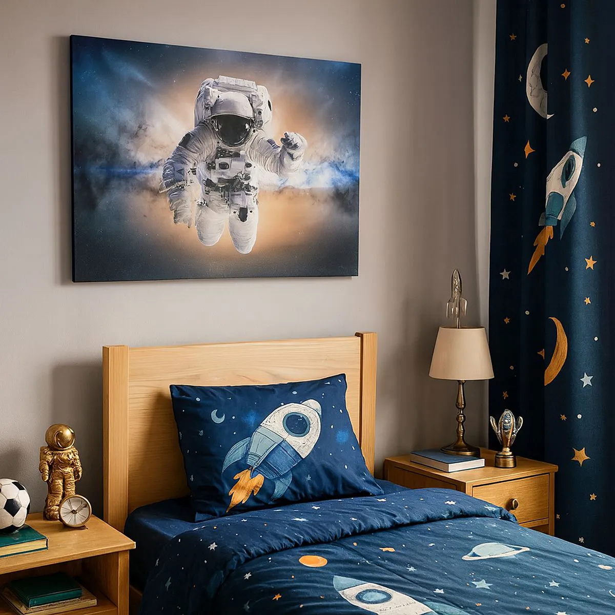 Lærredstryk - Billede på lærred - Hilsner fra det ydre rum - 120x80 cm