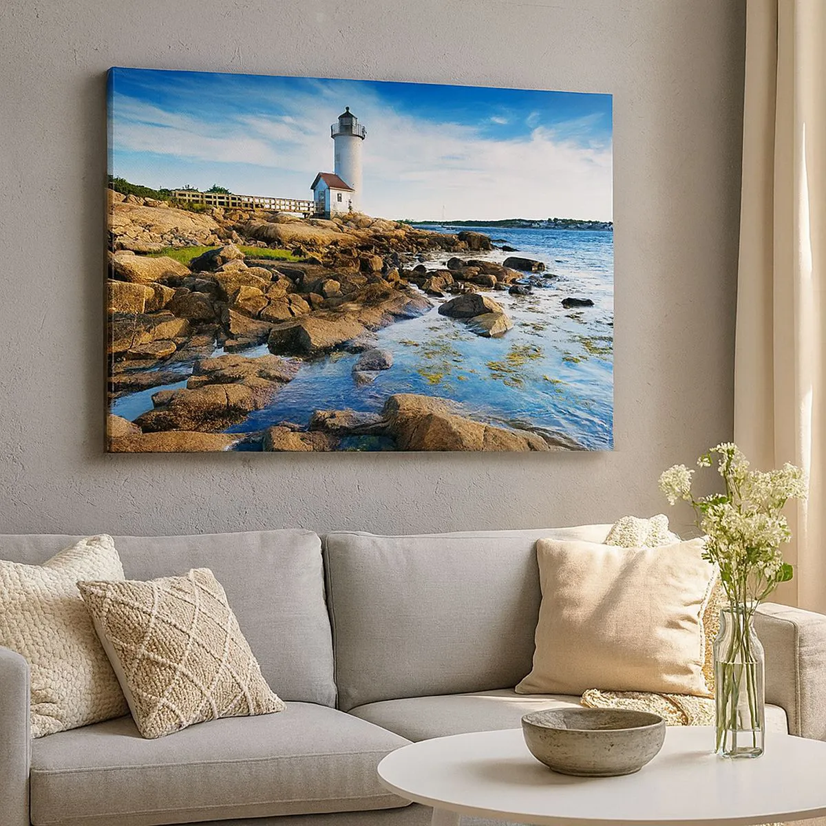 Tablou pe pânză - Întoarce-te acasă fericit, te aștept cu nerăbdare - 100x70 cm