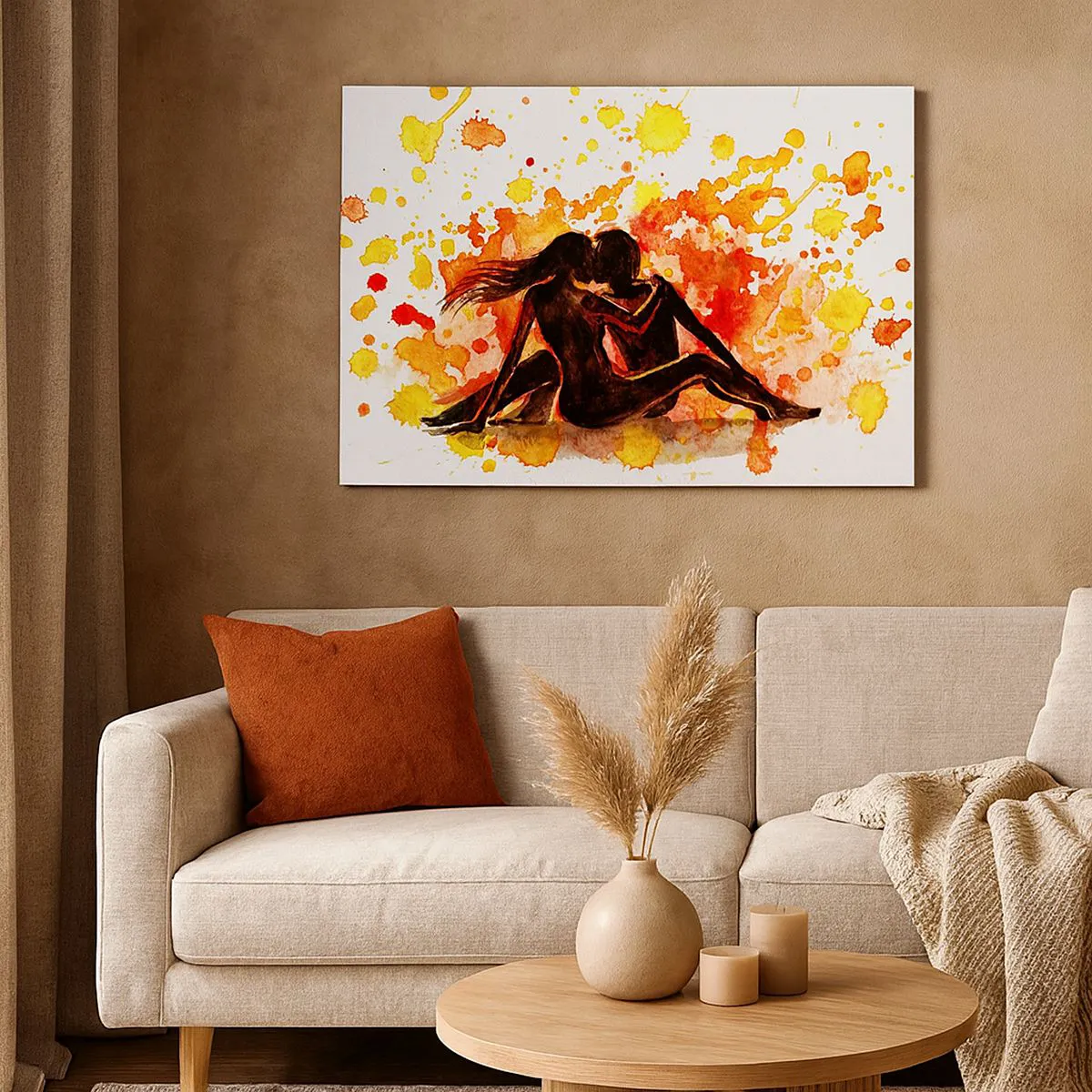 Canvastavla - Bild på duk - Och så blev det ljus - 100x70 cm