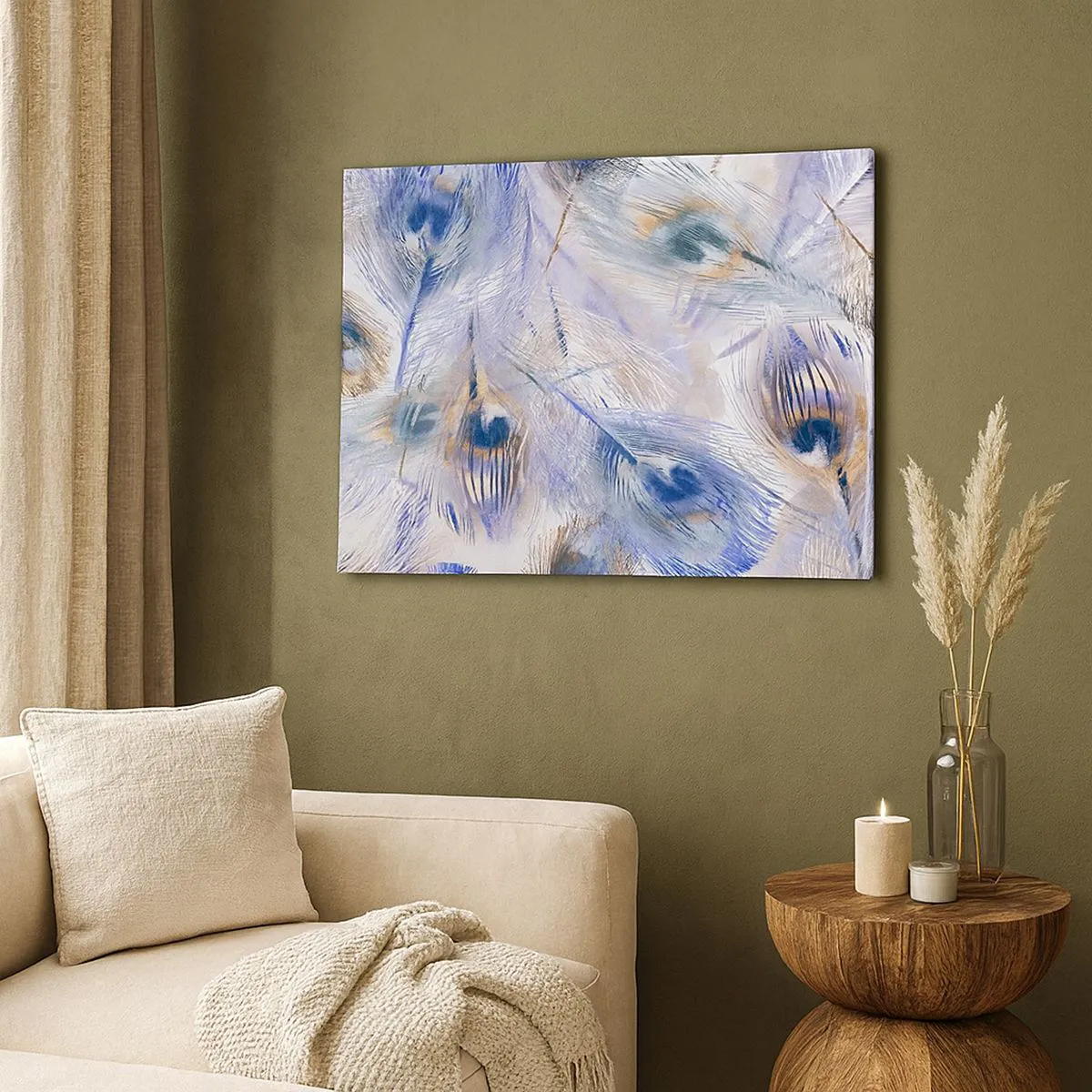 Obraz na plátně - Kompozice pavího oka - 100x70 cm