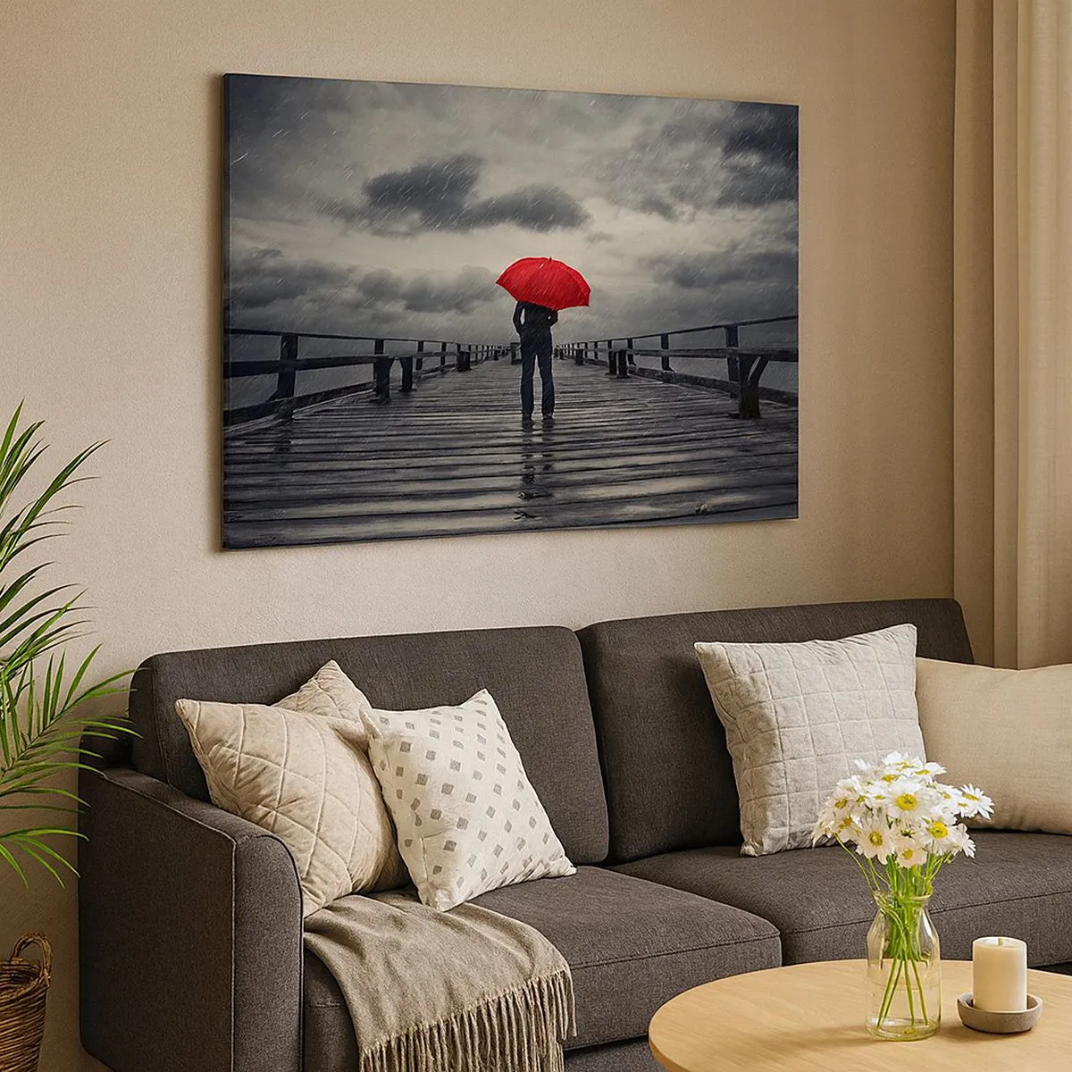 Tablou pe pânză - Nu e nimic dacă plouă - 120x80 cm