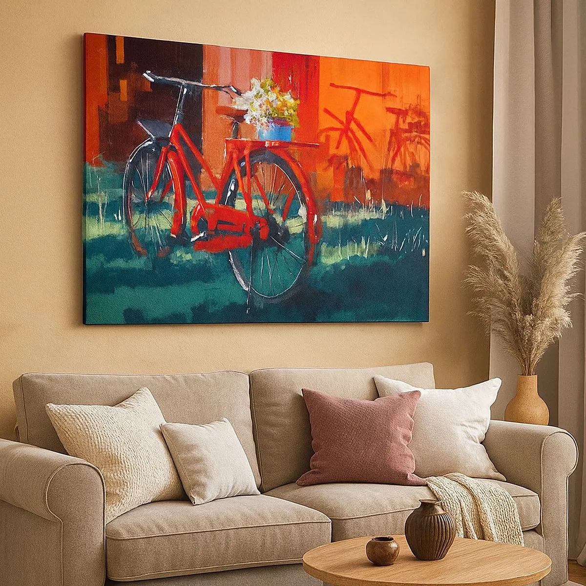 Canvastavla - Bild på duk - I want to ride my bicycle - 100x70 cm
