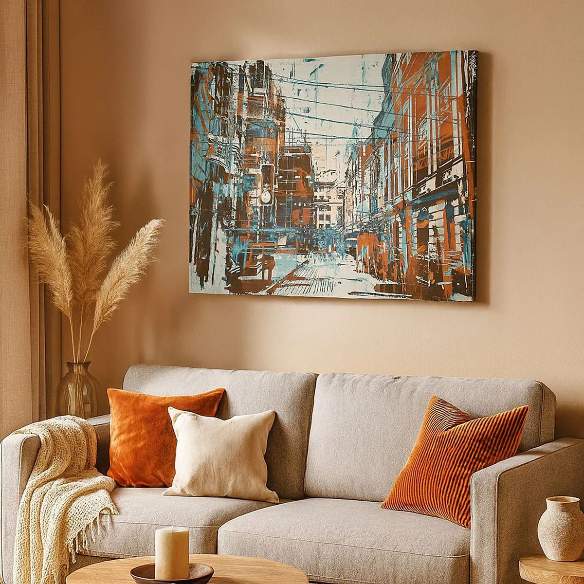 Tablou pe pânză - Un traseu printr-un oraș binecunoscut - 100x70 cm