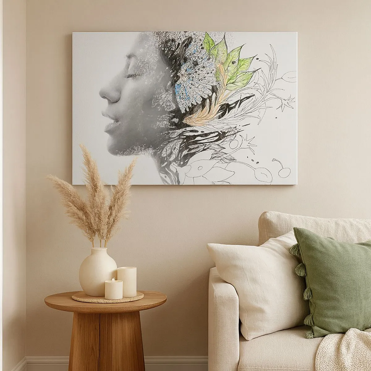 Obraz na plátně - Ponořená do přírody - 120x80 cm