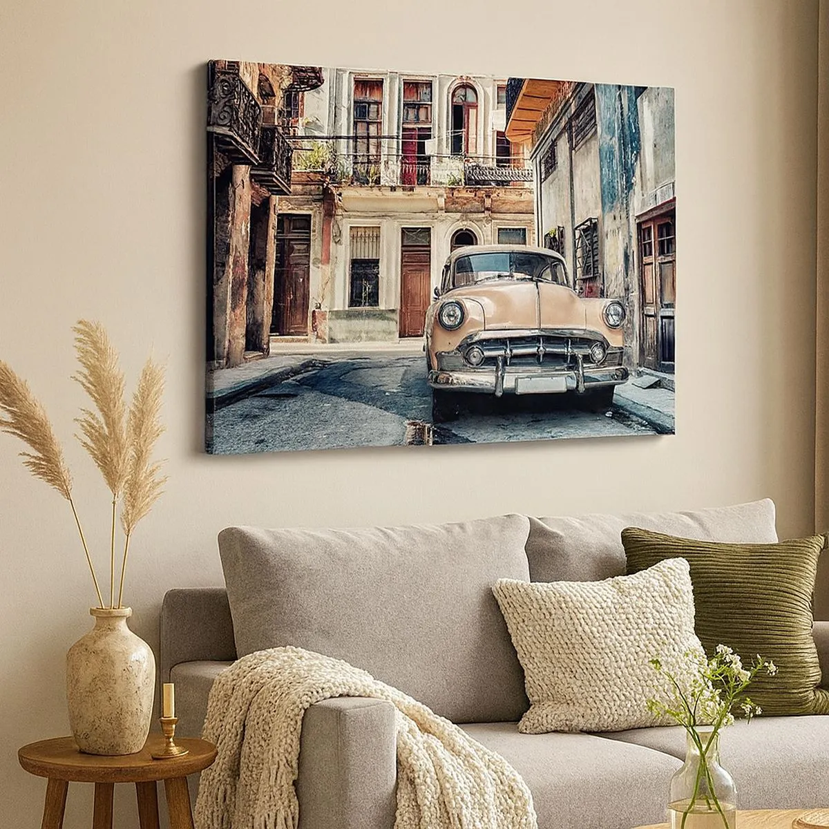 Schilderen op canvas - De siësta in Havana - 120x80 cm