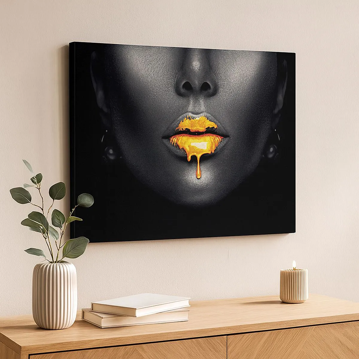 Canvastavla - Bild på duk - Guldmun - 100x70 cm