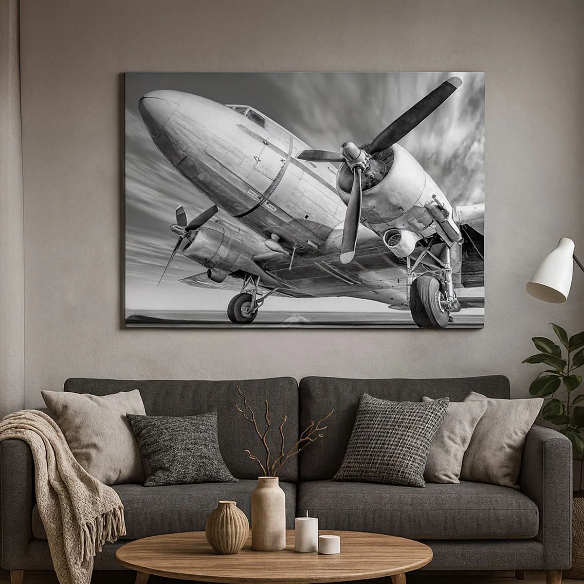 Lærredstryk - Billede på lærred - Altid klar til at flyve - 100x70 cm