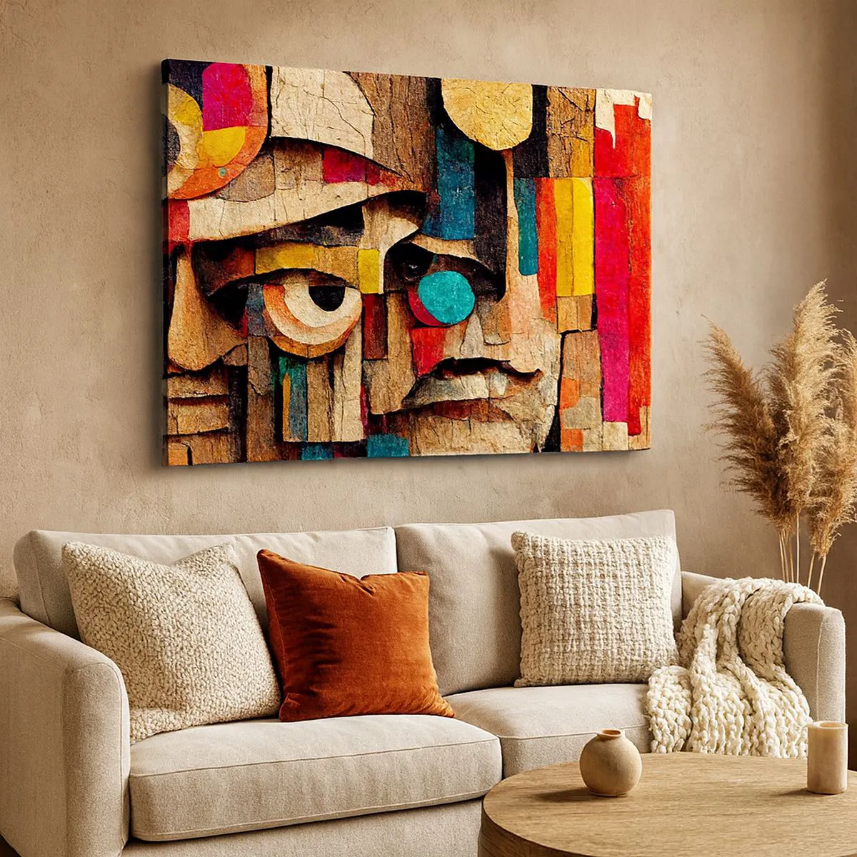 Lærredstryk - Billede på lærred - Jeg kan se dig... - 100x70 cm