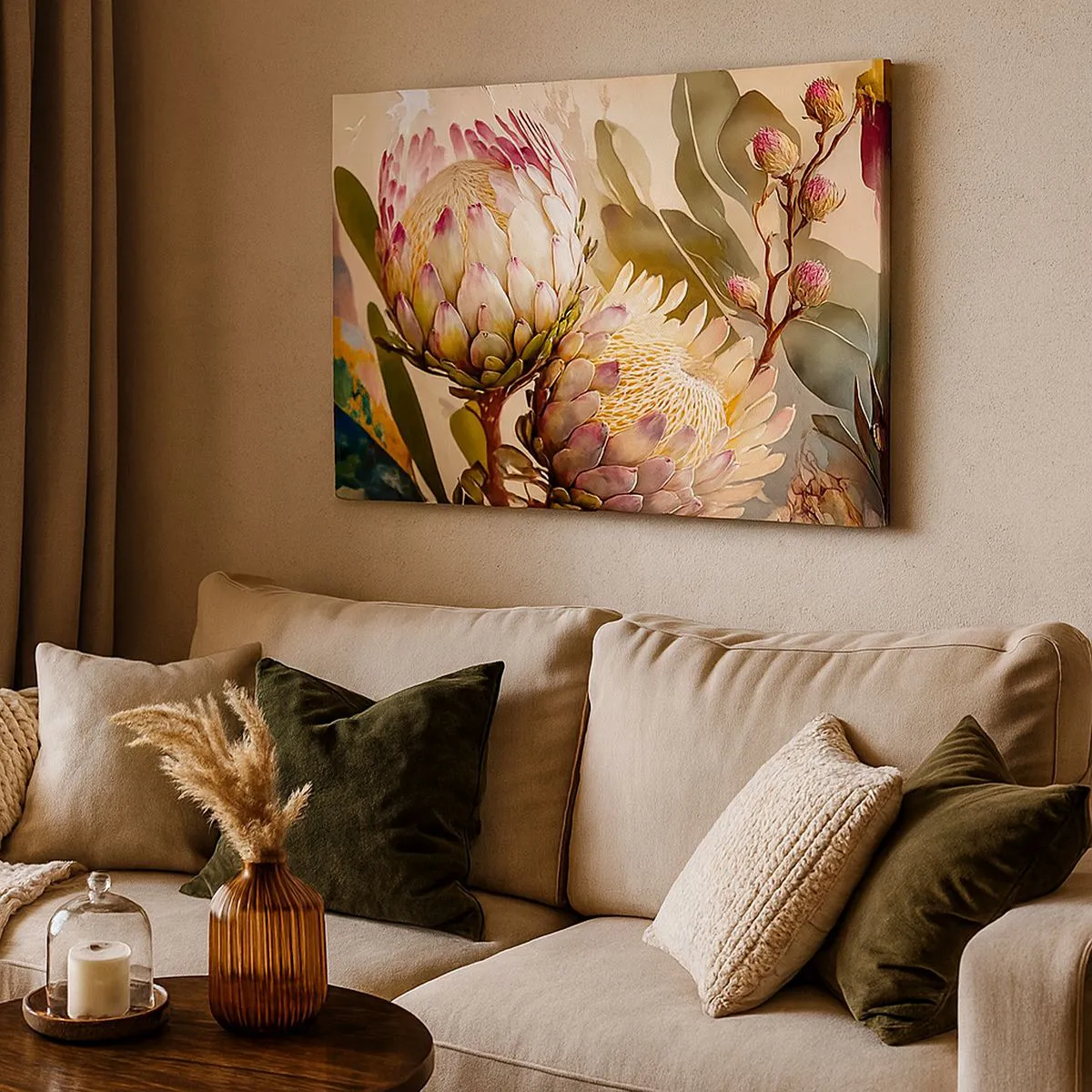 Canvastavla - Bild på duk - Ömsint omfamnad - 120x80 cm