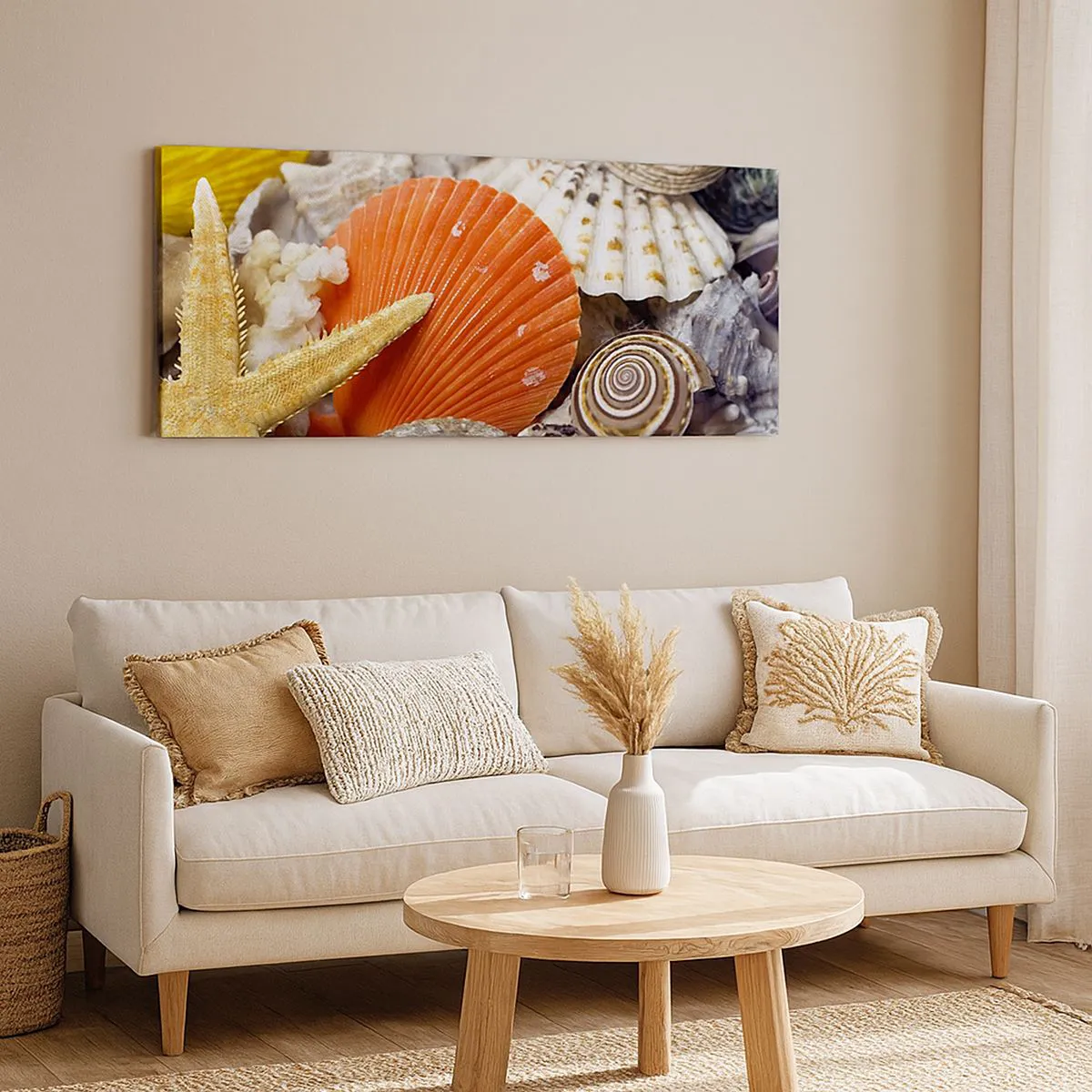 Impression sur toile - Image sur toile - Trésors de l'océan - 100x40 cm
