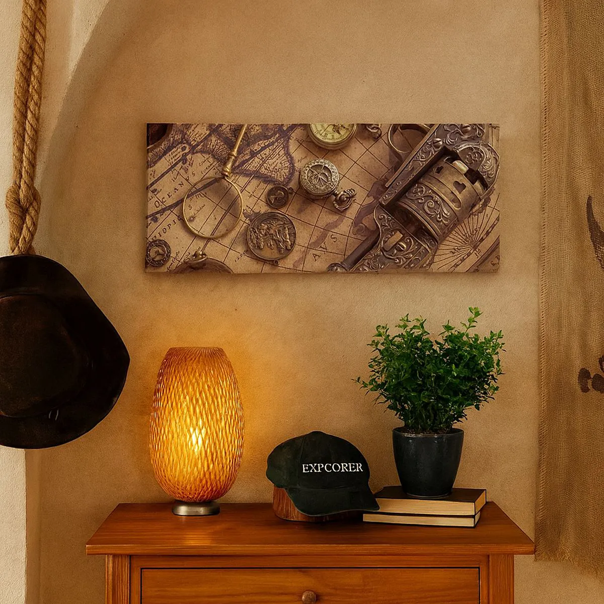 Lærredstryk - Billede på lærred - Opkald til eventyr - 90x30 cm