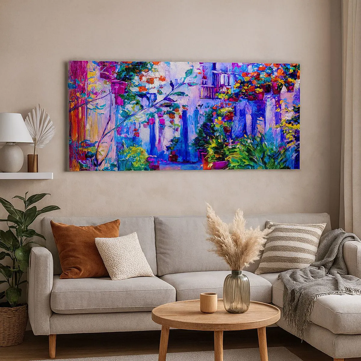 Impression sur toile - Image sur toile - Impression - une rue italienne - 100x40 cm