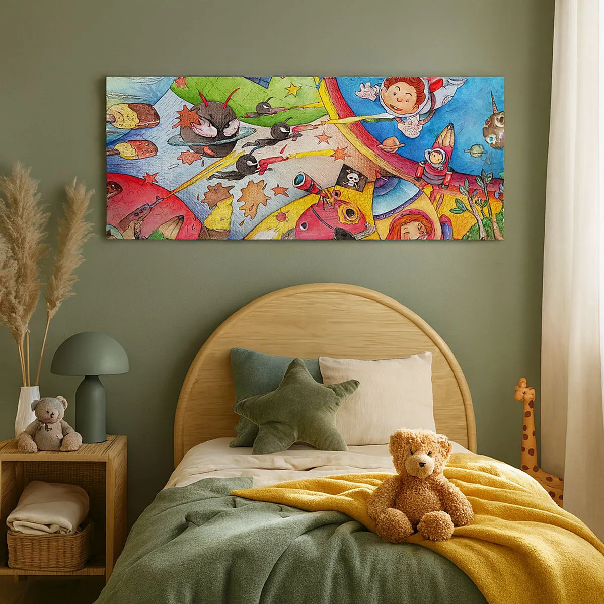 Impression sur toile - Image sur toile - Grande aventure spatiale - 100x40 cm