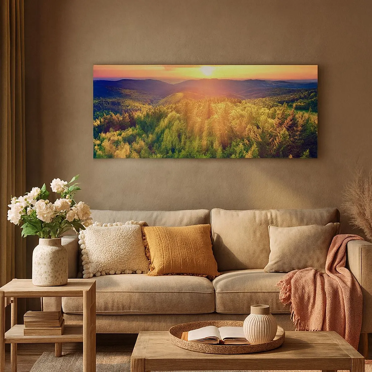 Tablou pe pânză - Vârfuri și culmi - 90x30 cm