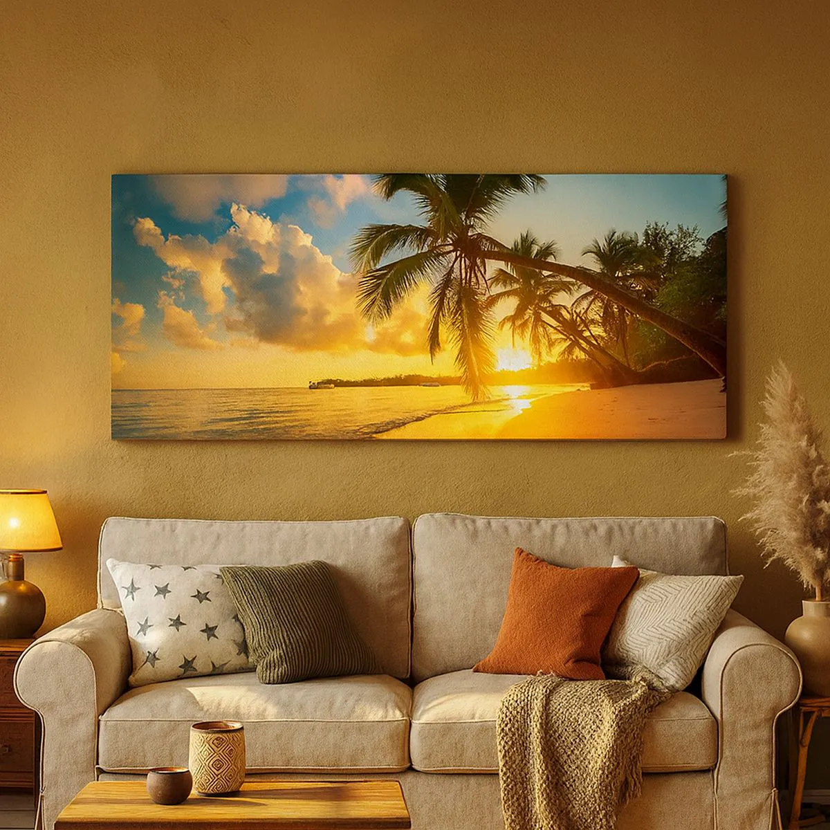 Canvastavla - Bild på duk - Karibisk dröm - 100x40 cm