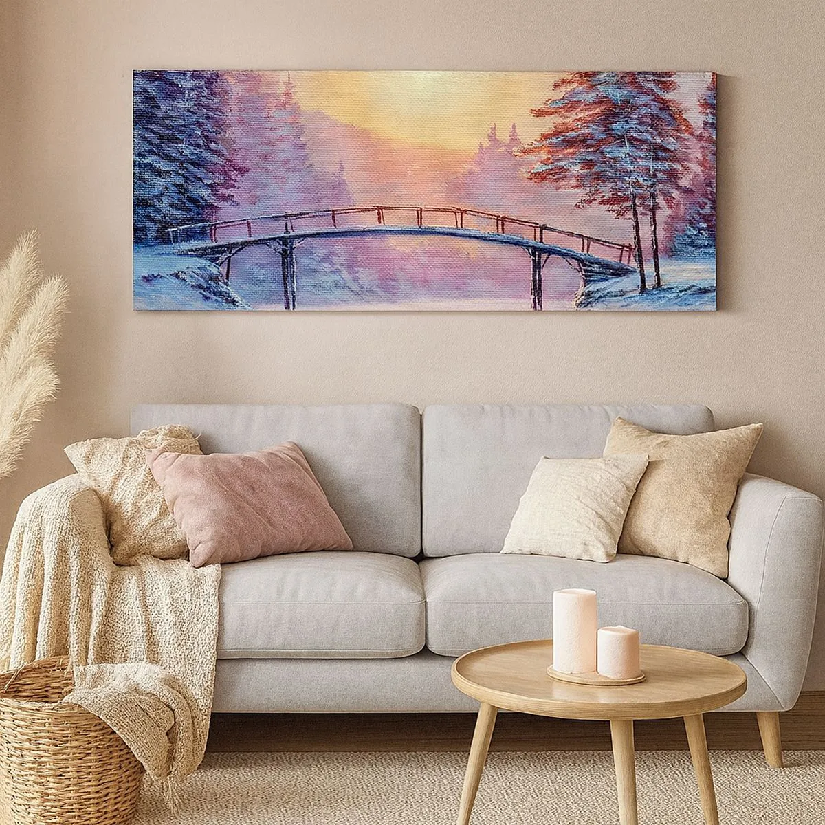 Tablou pe pânză - Cele patru anotimpuri - iarna - 160x50 cm