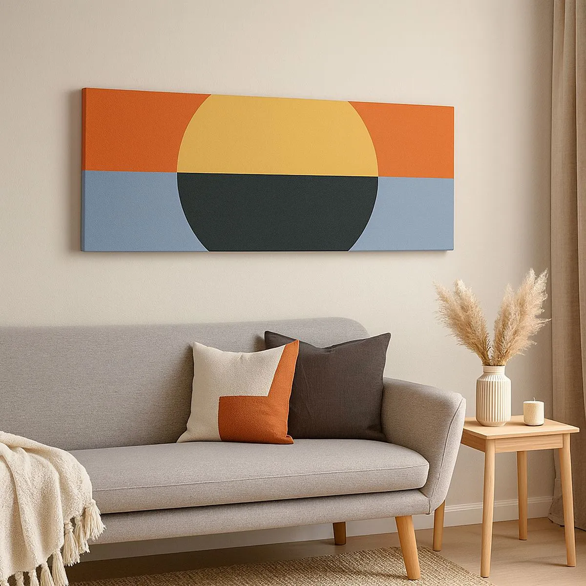 Tablou pe pânză - O compoziție de căldură și răcoare - 100x40 cm