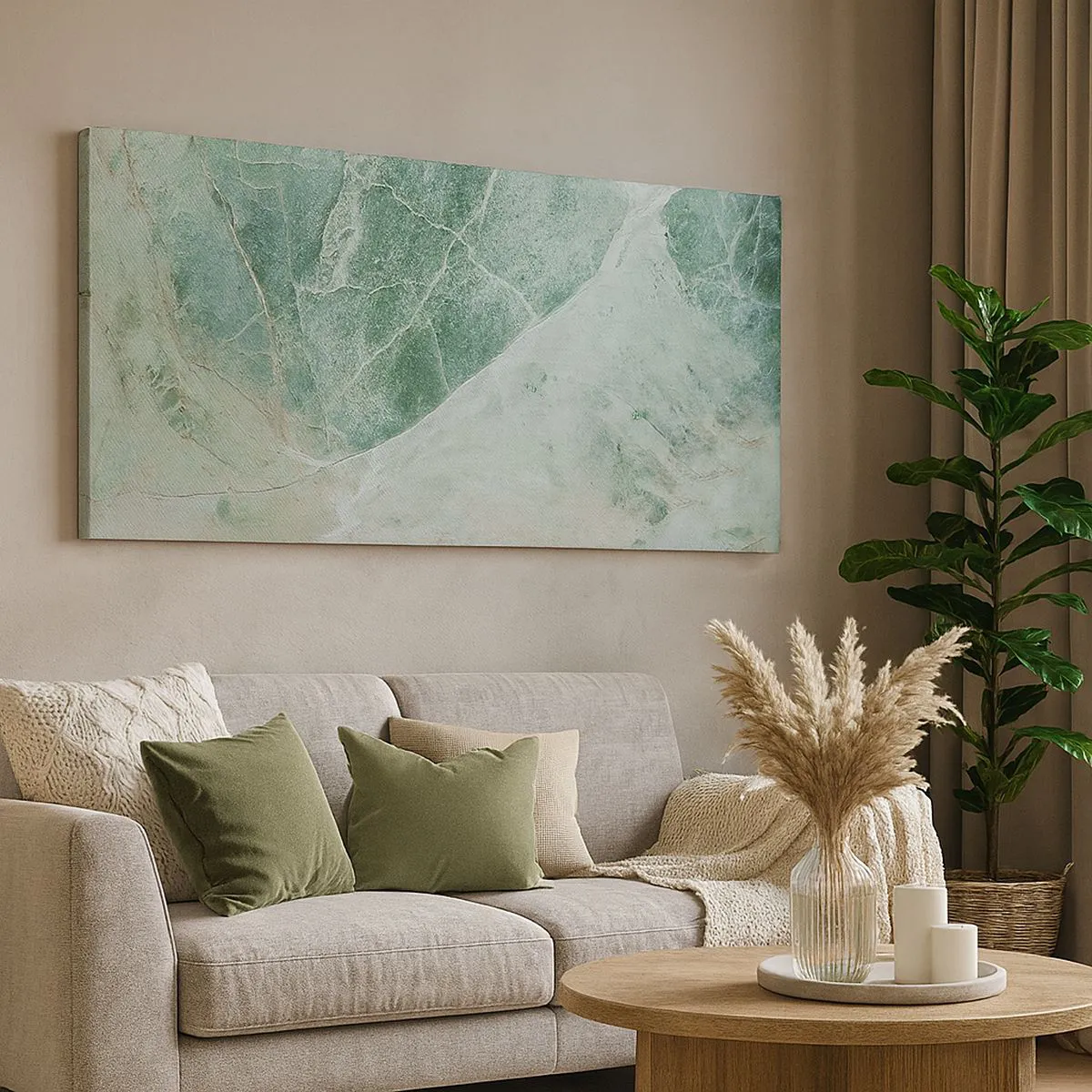 Quadro su tela - Stampe su Tela - Il freddo nobile della pietra - 90x30 cm