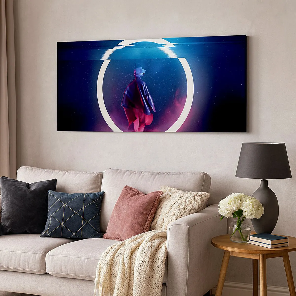 Lærredstryk - Billede på lærred - Mellem verdener - 160x50 cm