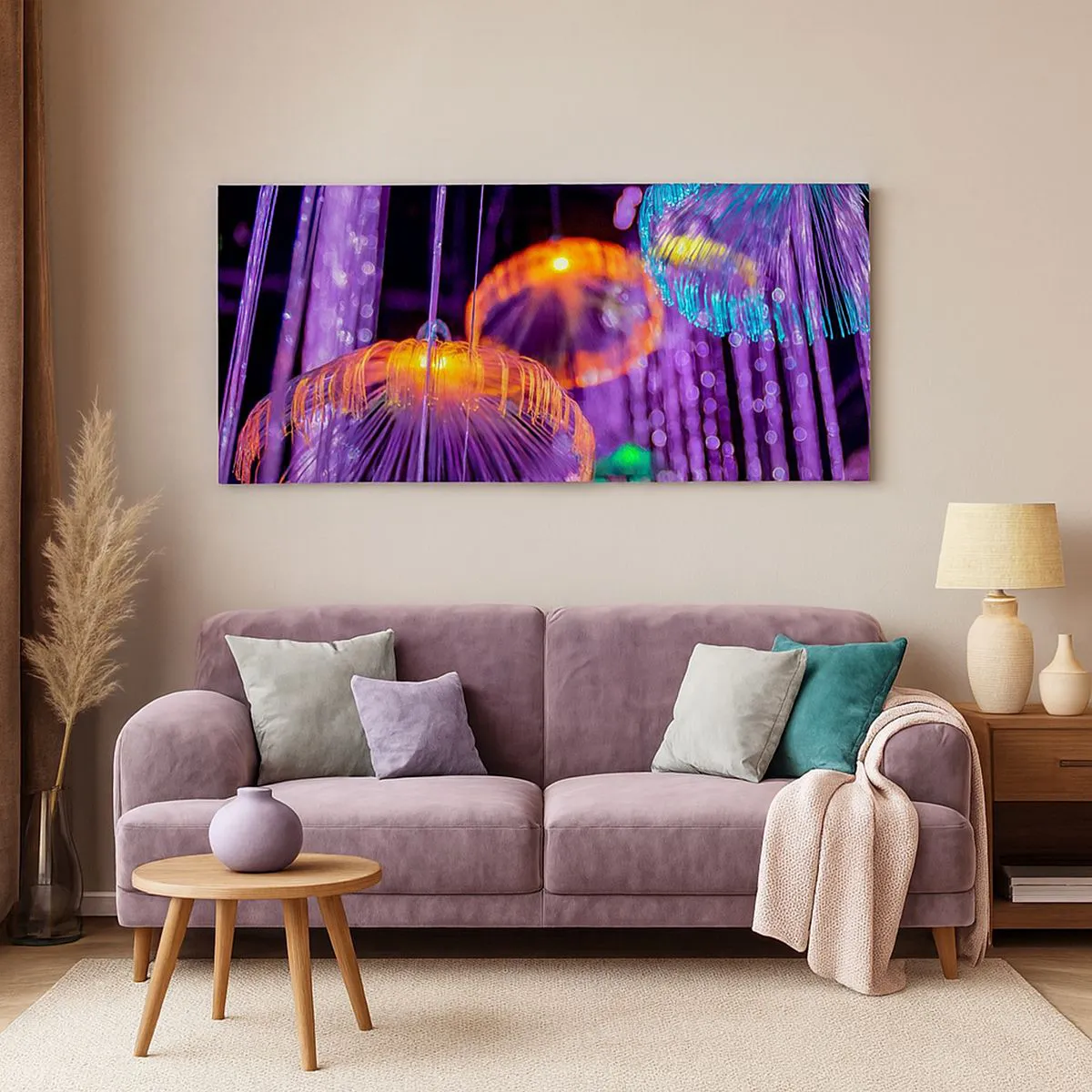 Quadro em tela - Fonte de luz - 100x40 cm