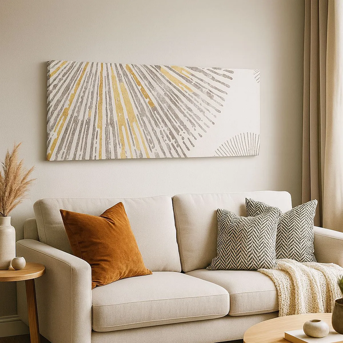 Lærredstryk - Billede på lærred - Skønheden i en rokke - 100x40 cm