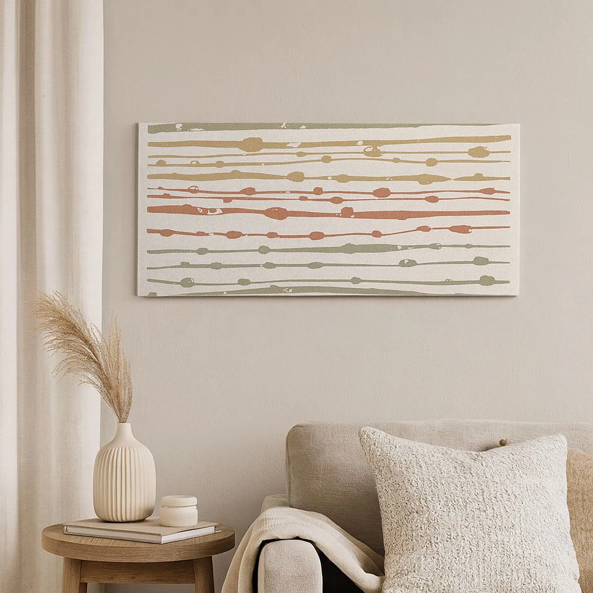 Tablou pe pânză - Notația culorilor muzicale - 100x40 cm