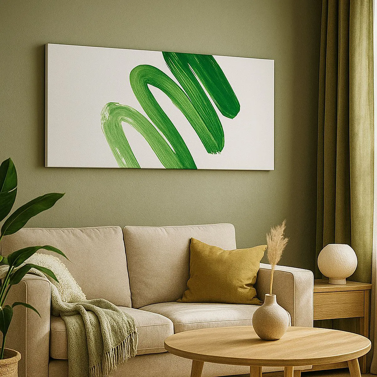 Impression sur toile - Image sur toile - Blague verte - 100x40 cm