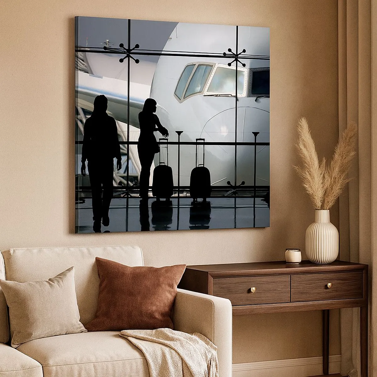 Obraz na plátně - Vis a vis na letišti - 40x40 cm