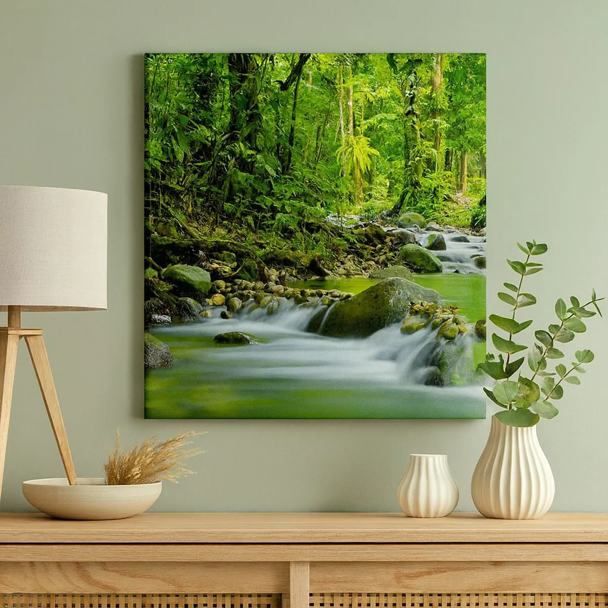 Quadro su tela - Stampe su Tela - Fluttuando in un mare di verde - 70x70 cm