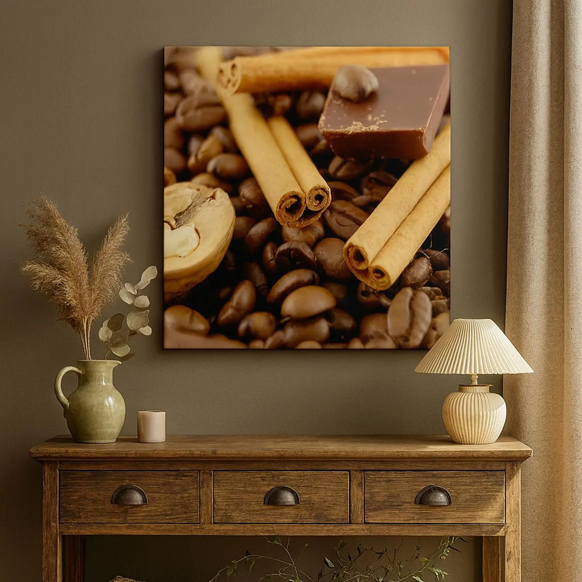 Lærredstryk - Billede på lærred - Koncert af smagsoplevelser - 30x30 cm